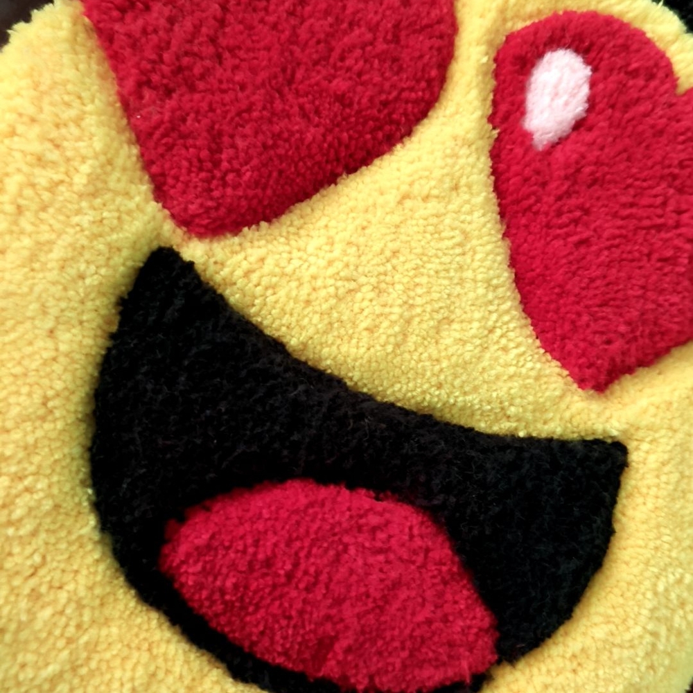 Emoji Heart Eyes Plush Acrylic Fiiber Art